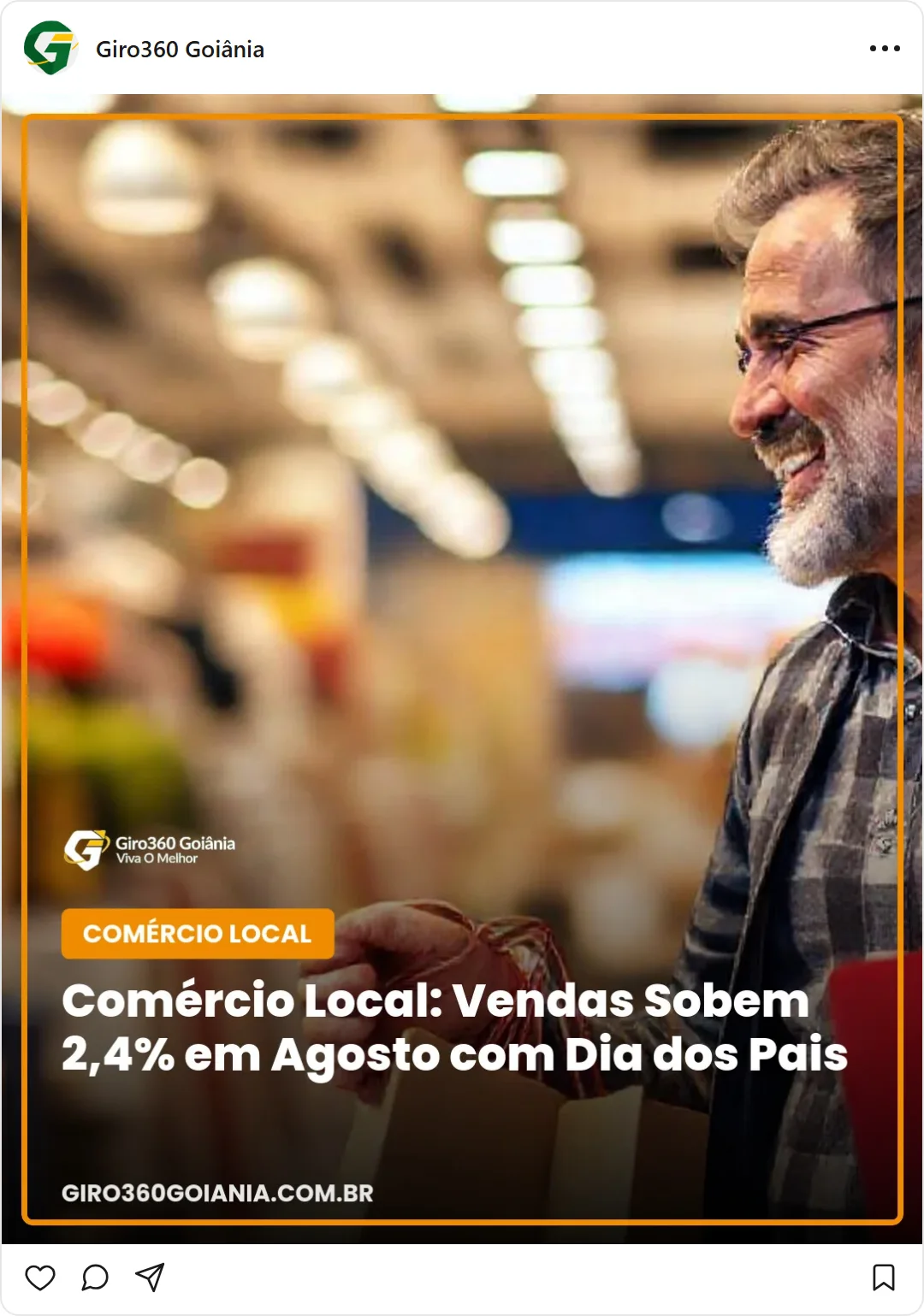 Card no modelo Story clássico