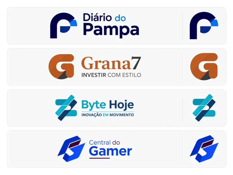 Variações de logo geradas pela IA