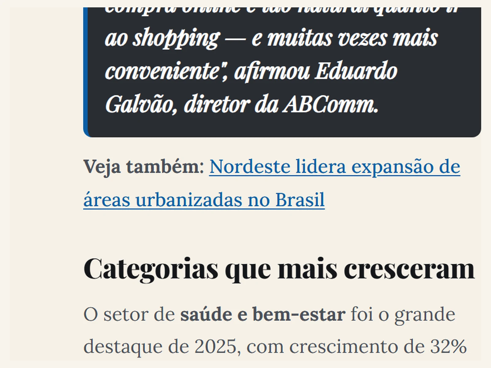 Links internos do portal