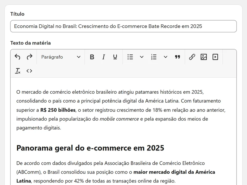 Keyword presente no título