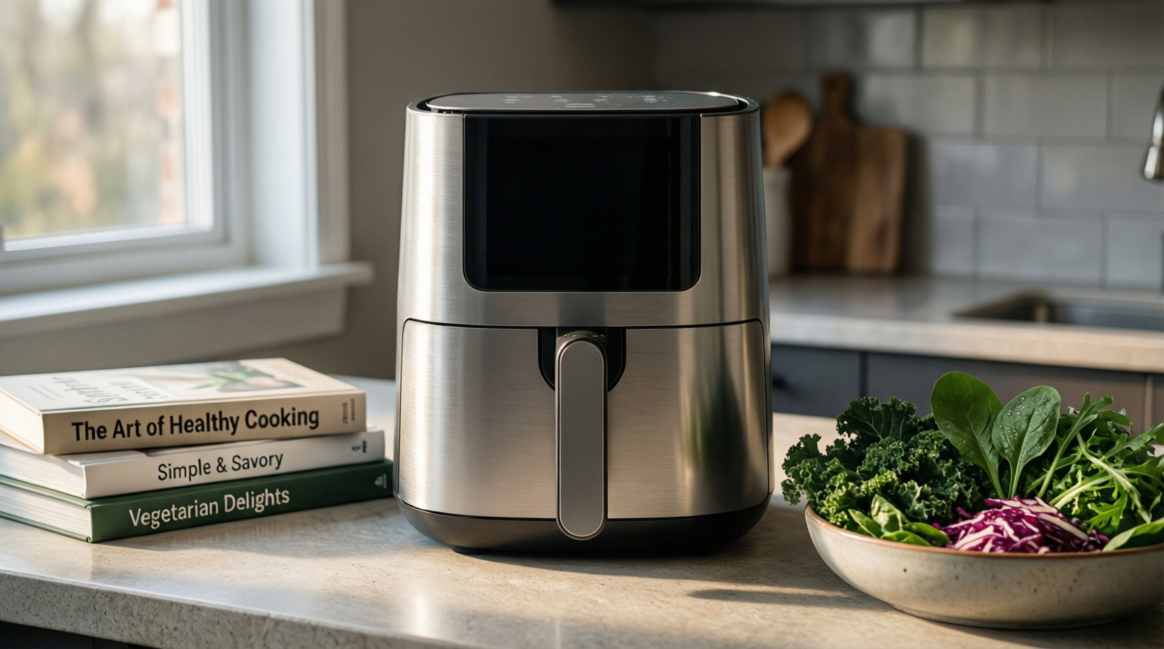 Air fryer on a kitchen counter