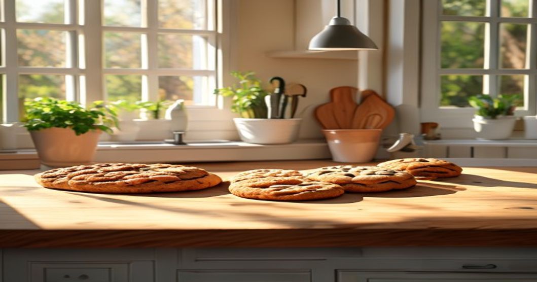 Ingredientes gourmet para biscoitos, incluindo chocolate e marshmallows.