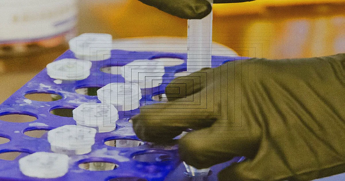 Cientista trabalhando em laboratório de alimentos com equipamentos modernos.